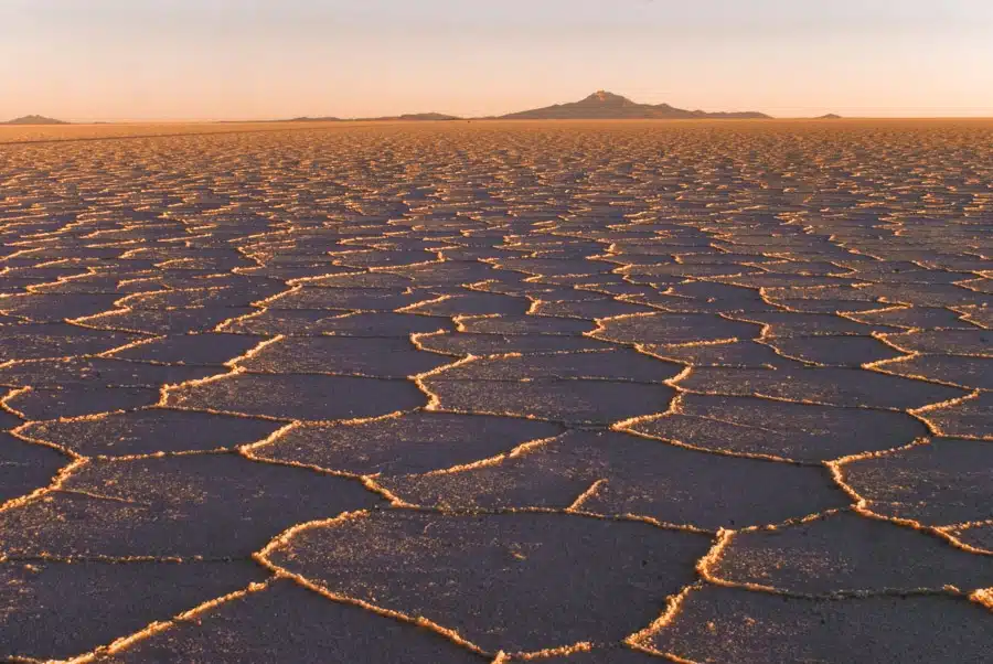 Sunrise on the Salar de Uyuni