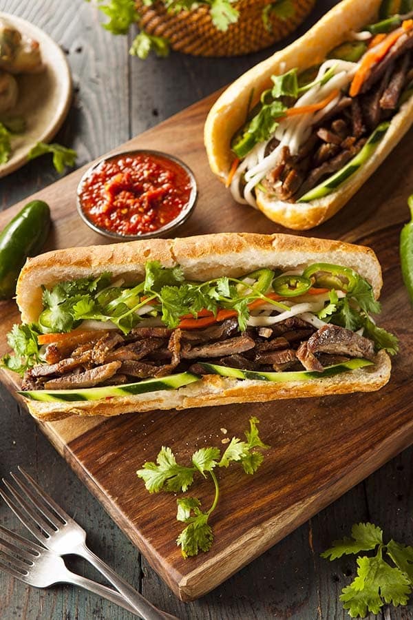 Vietnamese Pork Banh Mi Sandwich