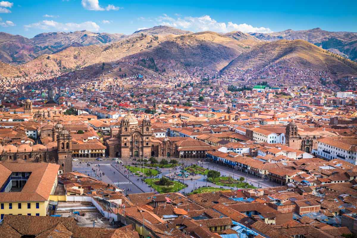 Panoramic view of Cusco