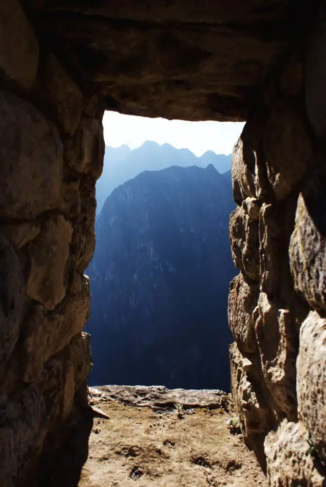 stone window in Machu Picchu