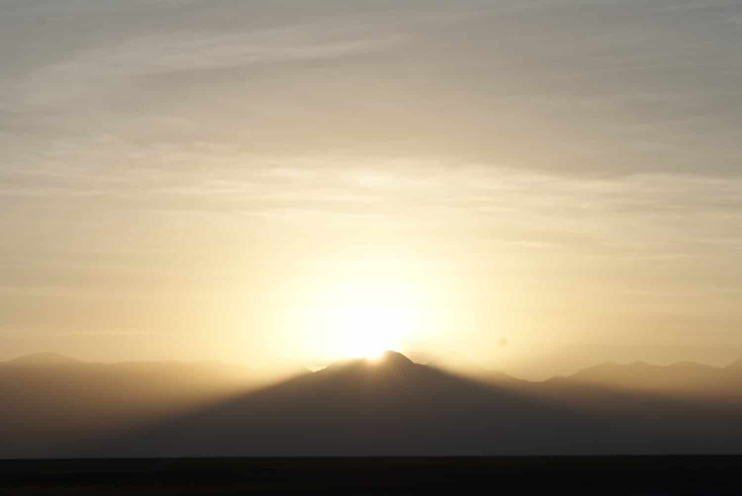 Sunrise over Volcano Lascar, Atacama Desert