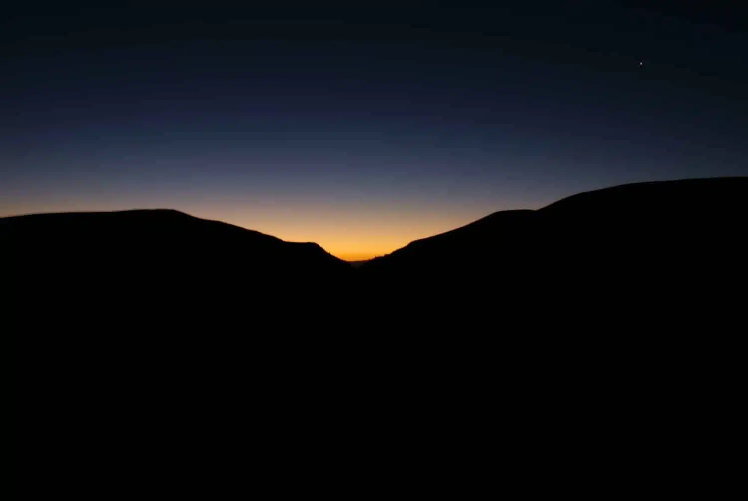 Sunset over Guatin in the Atacama Desert 