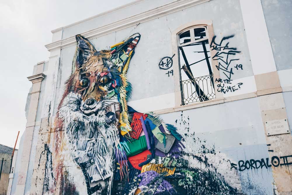 Street Art by Bordalo II in Lisbon