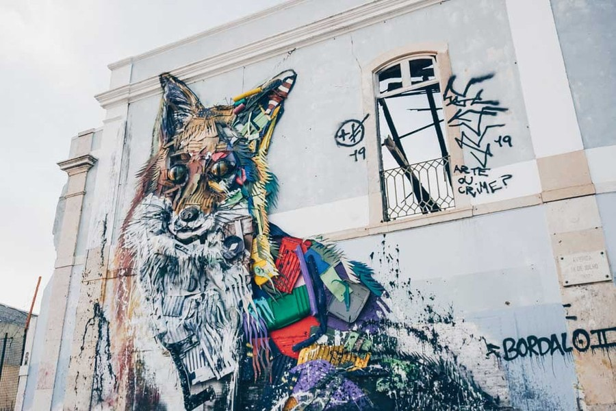 Street Art by Bordalo II in Lisbon