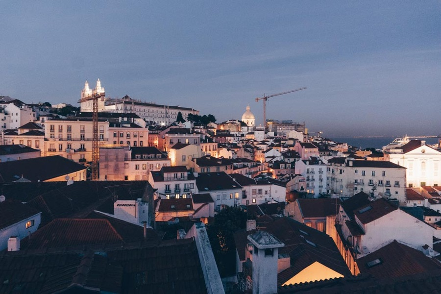 Views of Alfama from Portas do Sol