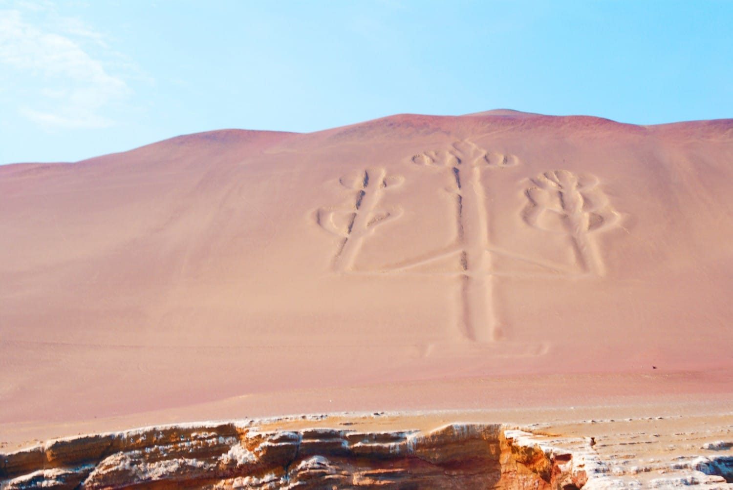 Candelabra Geoglyph, Peru on our trip to the Ballestas Islands