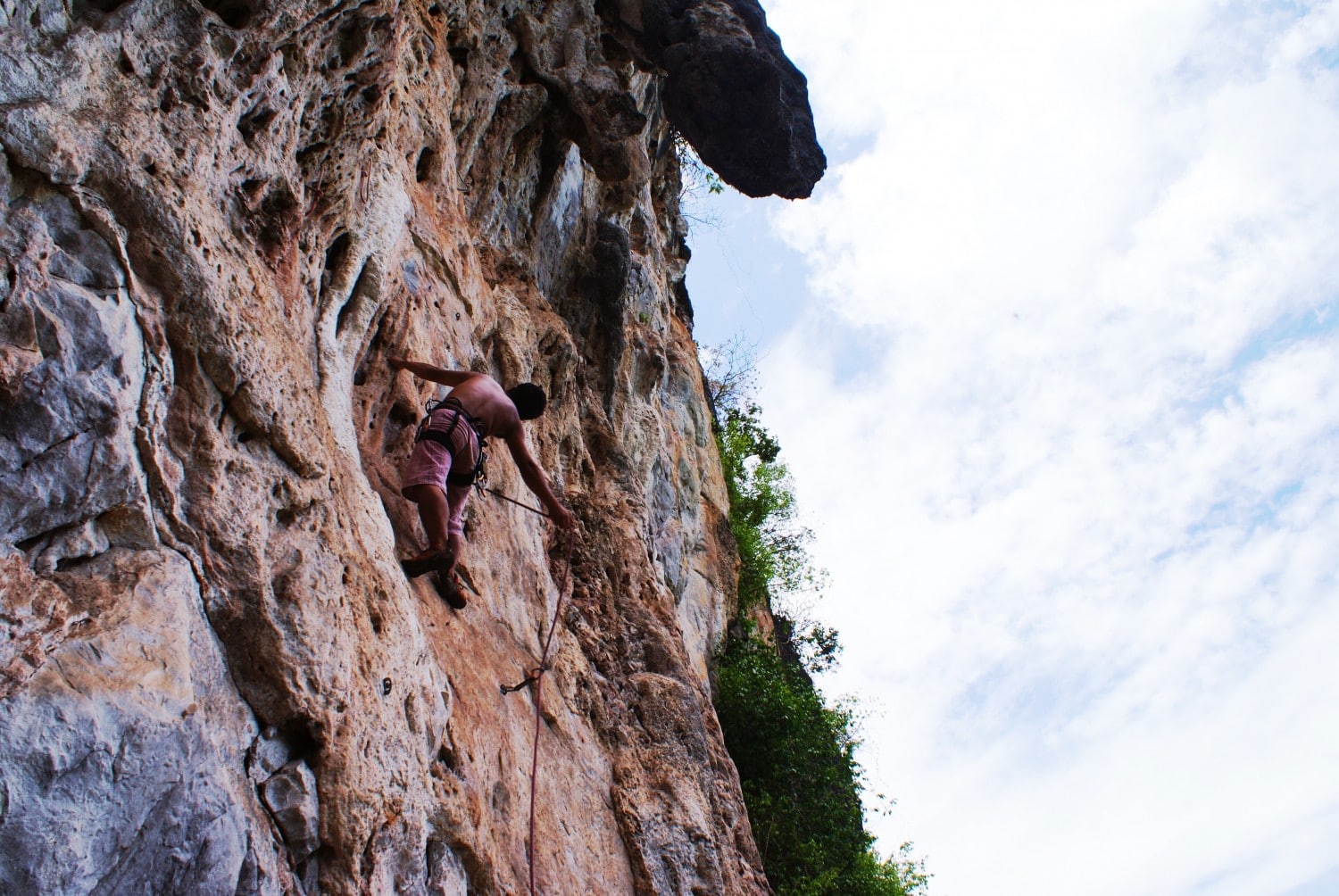 Rock climbing in Vang Vieng Laos