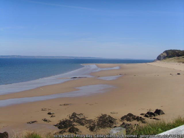 Caldey Island, Priory Beach in Wales