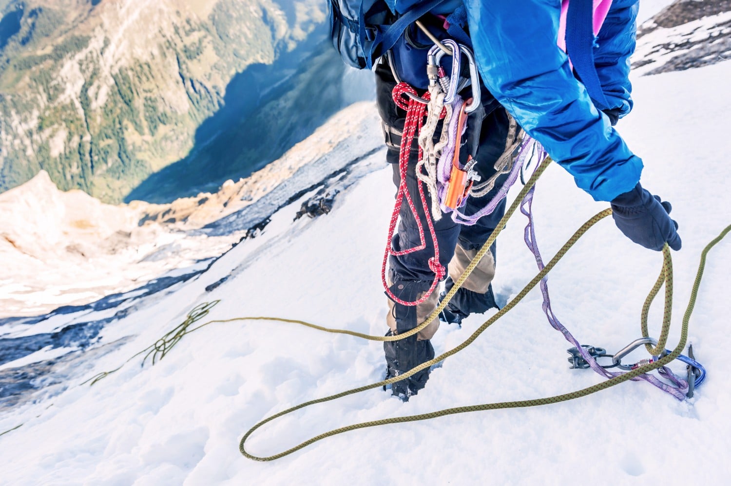 Climber on Mount Everest