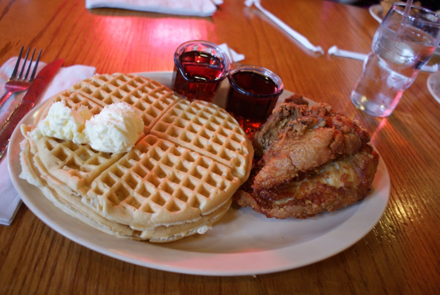 Chicken and Waffles at Roscoe's LA - one of the coolest places in Los Angeles