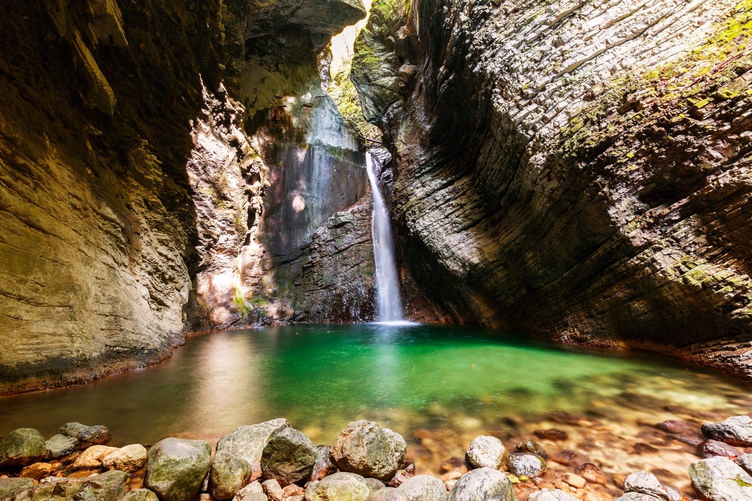 Beautiful Kozjak waterfall,Slovenia - one of the reasons to go hiking in Slovenia