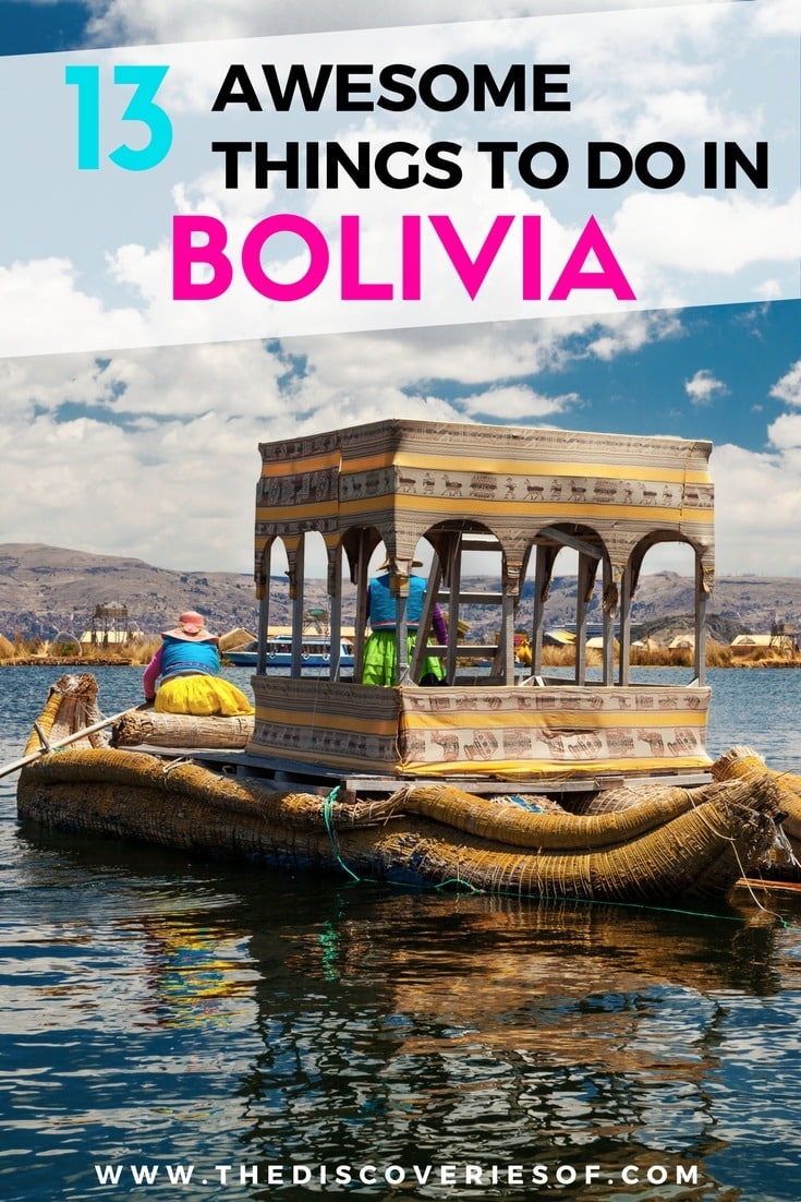 Looking for Bolivia travel inspiration- Here's 13 destinations you shouldn't miss on your adventure! La Paz, the Salt Flats, Sucre, Death Road, Lake Titicaca, Potosi and more. Read the full article.