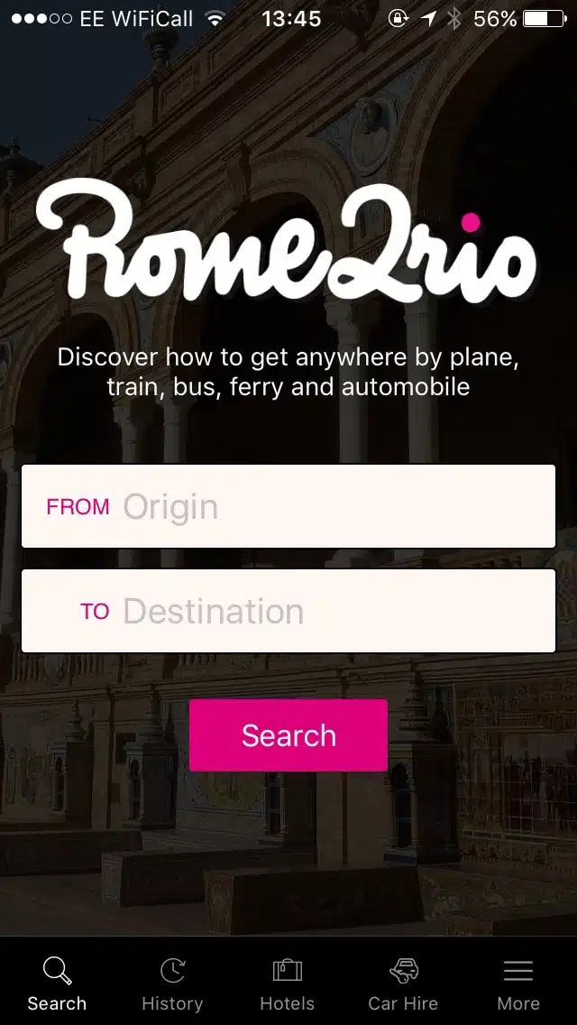 Rome2Rio Free Travel Apps