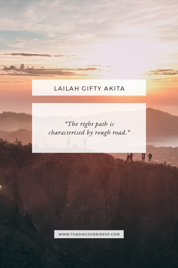 Right Path Rough Road Journey Quote - Laila Akita