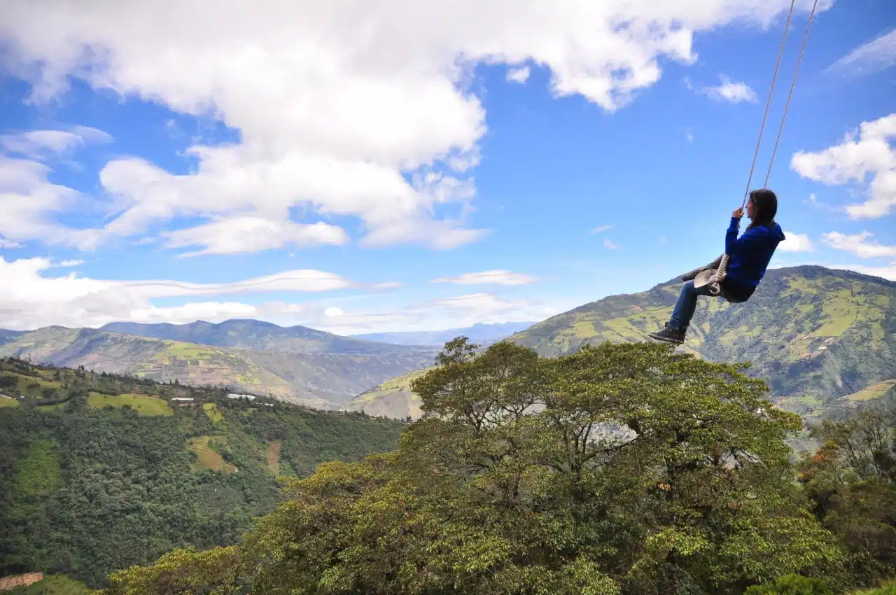 Swing into the end of the world in Ecaudor. Interesting bucket list ideas.
