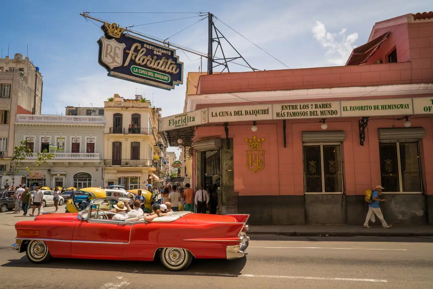 El Floridita Havana is one of the best bars in Havana and one of Hemingway's old favourite haunts