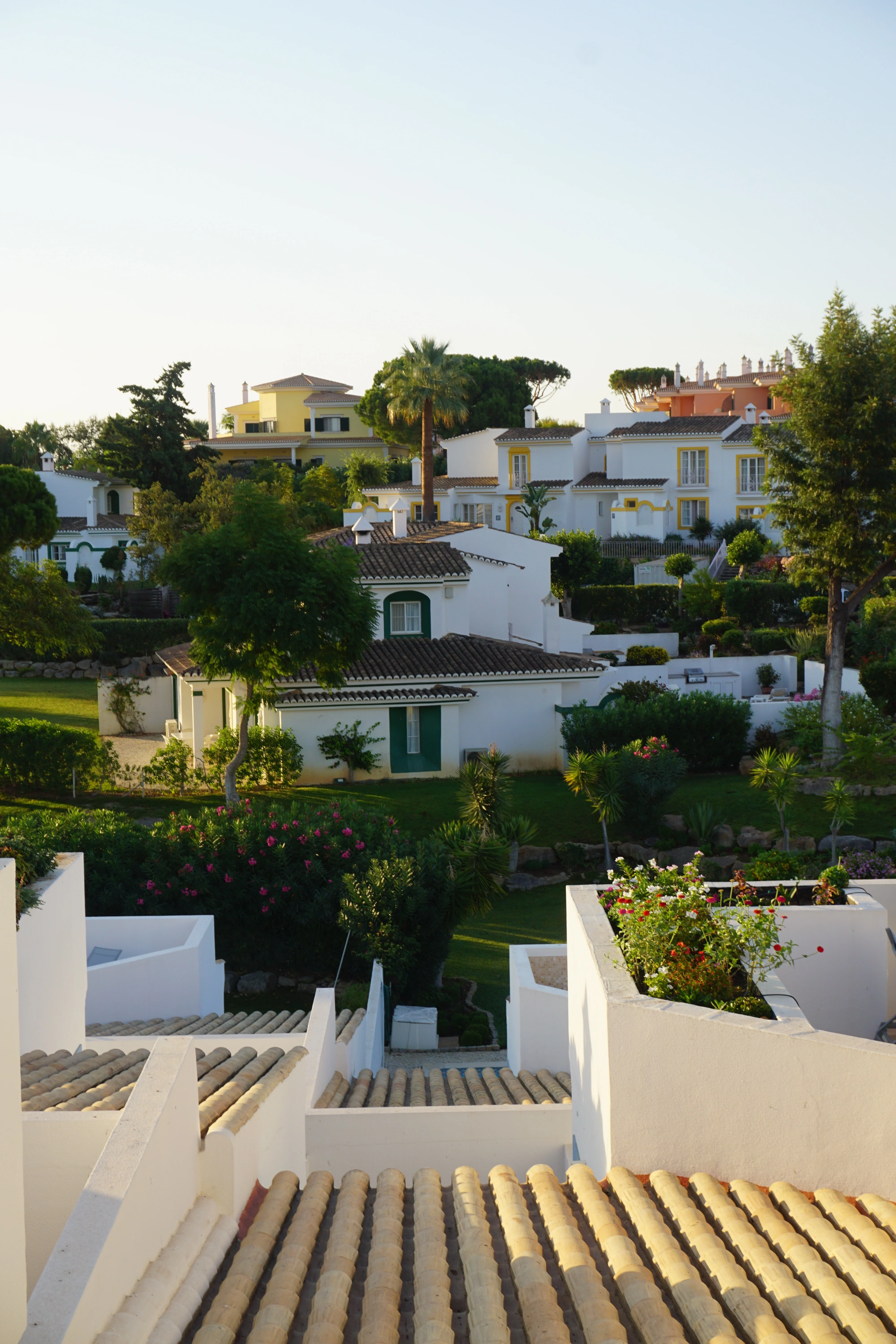 View from our terrace at the Four Seasons Fairways, the best luxury villa resort in the Algarve, Portugal