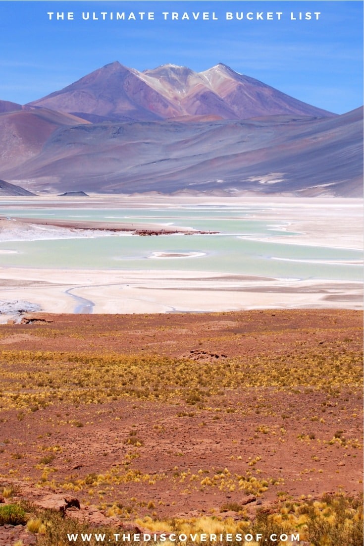 Atacama Desert, Chile. 100 unique travel bucket list ideas - the ultimate list of things to do and places to see in your lifetime. Read the full guide now. See the world, embrace adventure, satisfy your wanderlust. United States I England I Australia I Canada I Travel Inspiration I Photos I Dreams I Ideas #travel #bucketlist #travelinspiration #wanderlust