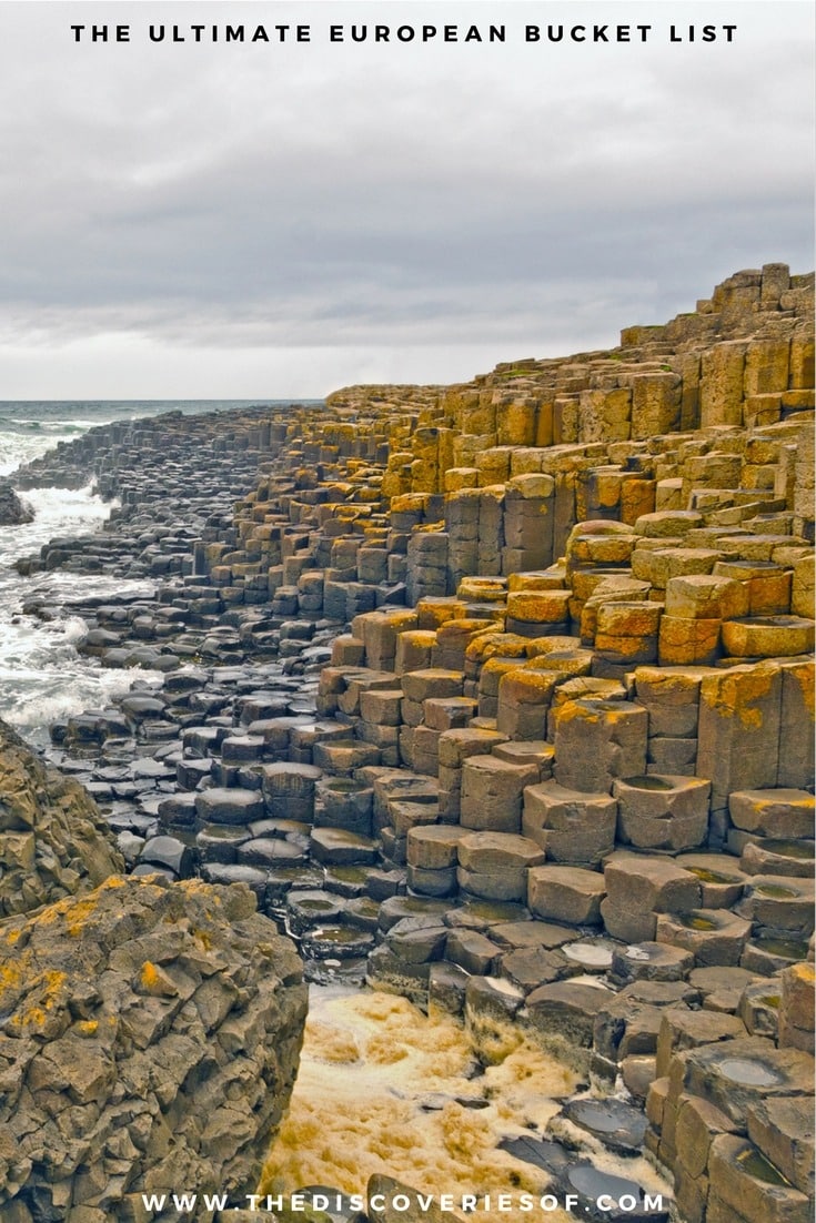Giant's Causeway, United Kingdom. 100 unmissable Europe travel destinations for the ultimate Europe bucket list. The best Europe travel tips and ideas for your trip I Places to visit in Europe I Europe road trip I European cities I Winter I Summer I Culture I Italy I Spain I France I Culture I Europe Places #travel #europe #bucketlist