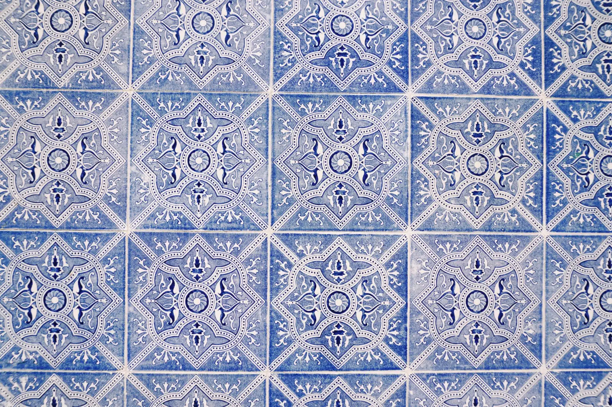 Traditional Portuguese tiles. Azulejos in the Algarve