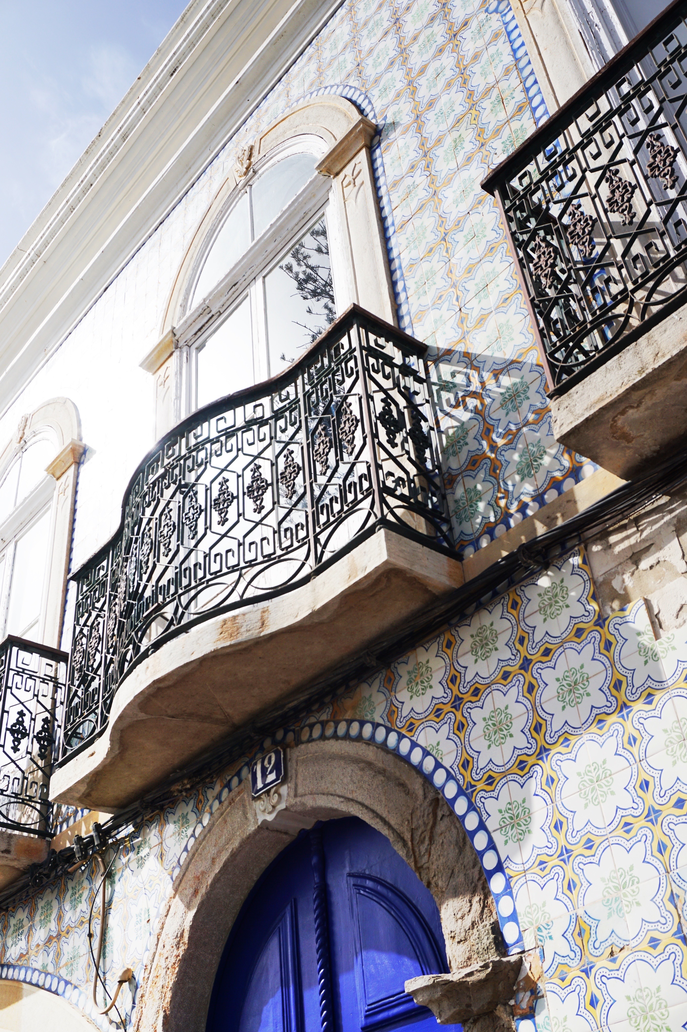 Beautiful tiled house in Tavira, Portugal.
