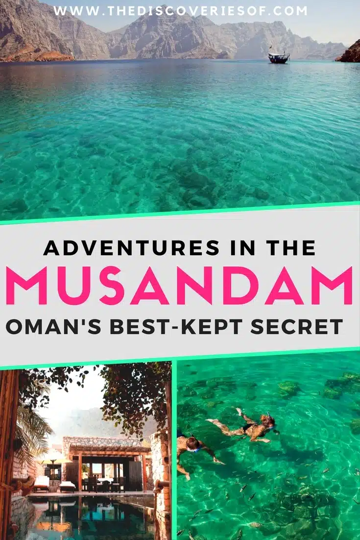 The Musandam is one of the coolest Middle East travel destinations. Wondering where to travel in Oman_ Wanderlust guaranteed. #traveldestinations #bucketlistideas #beautifulplaces