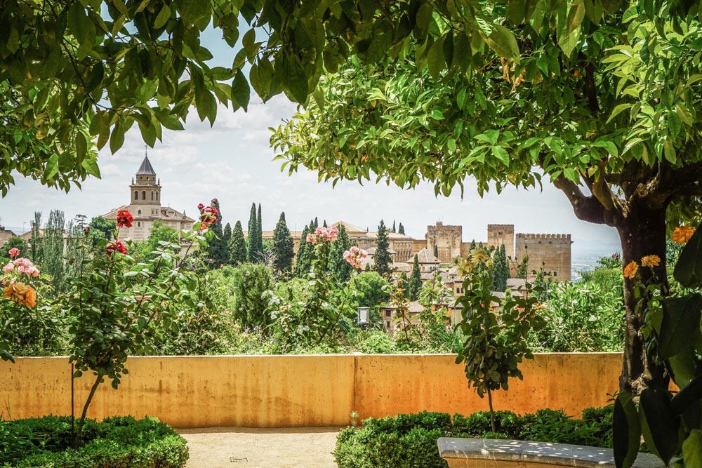 View of the Alhambra from the Generalife Gardens