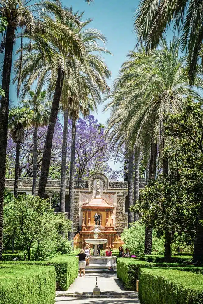 Hanging out in the Alcazar's beautiful gardens