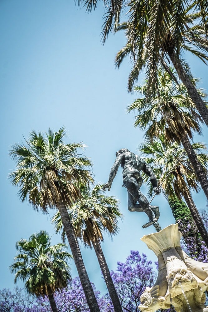 Alcazar Seville, Palms and Fountains