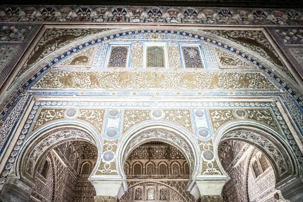 Elaborate detailing in the Palacio del Rey Don Pedro