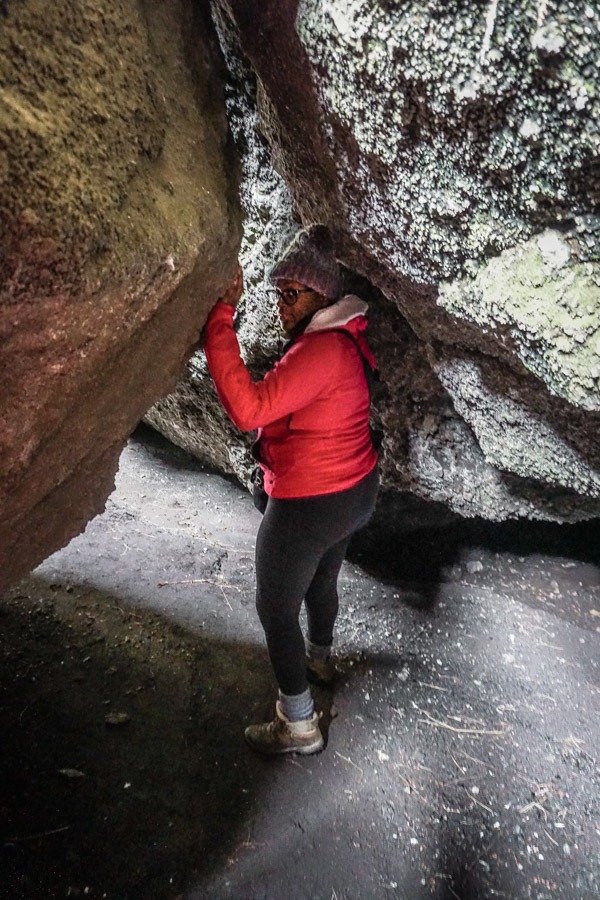 Exploring the caves in Thorsmork