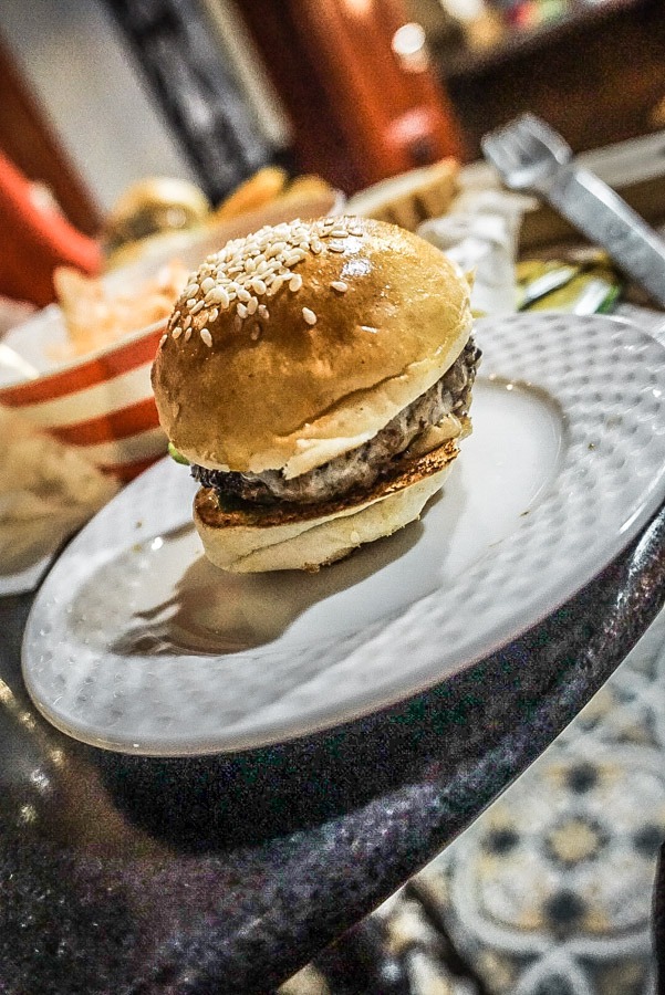 Bull tail burger at El Pimpi