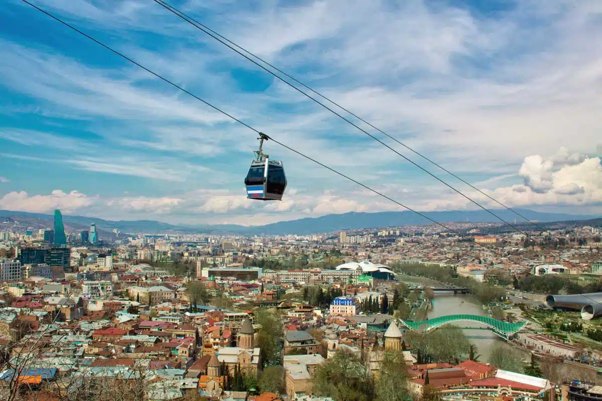 Cable Car Over Tbilisi