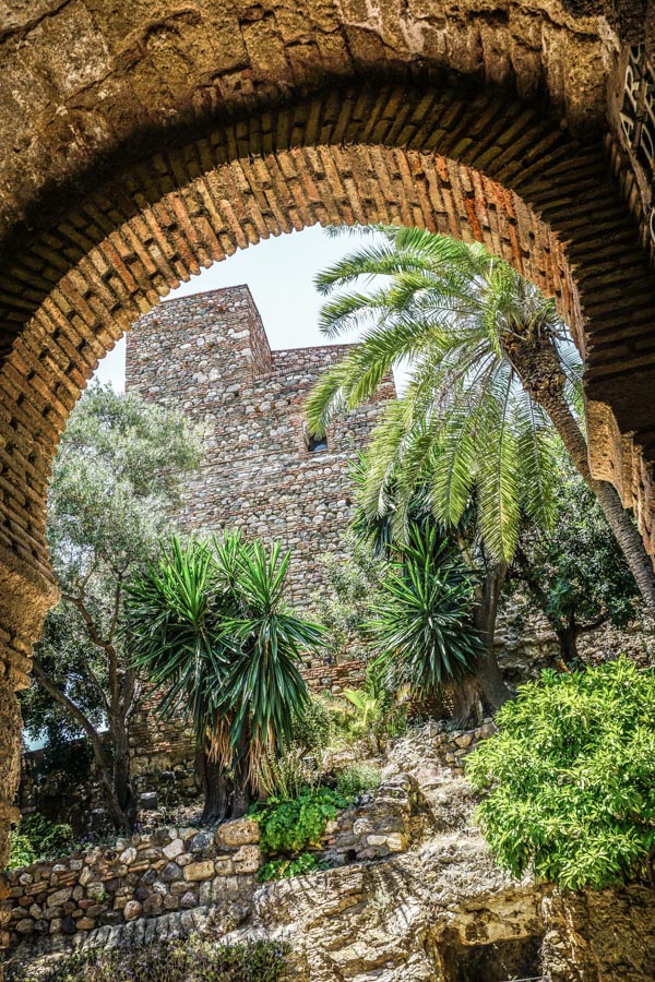 Views of the Alcazaba in Malaga