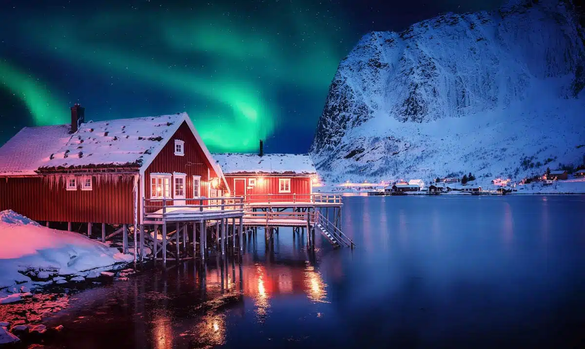 Fishing Village Near Tromso in Winter