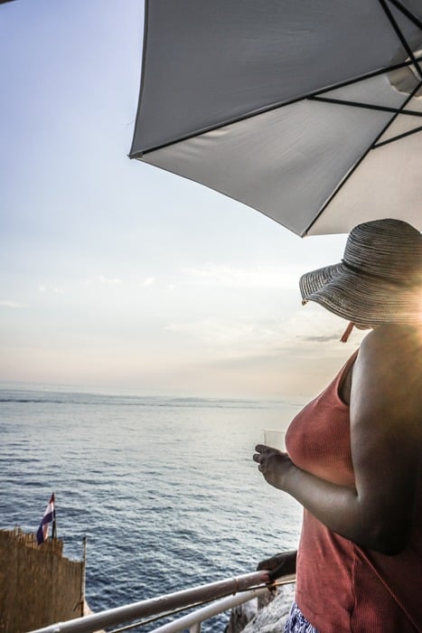 Buza bar at sunset - Buza Bar is one of Dubrovnik's coolest nightlife spots. This cliffside bar bosts beautiful views of the sea from a hidden spot in Dubrovnik Old Town. One of the top things to do in Dubrovnik! Read now #dubrovnik #travel #wanderlust 
