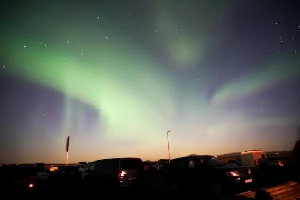 The lights over the car park, proof you don't have to go far