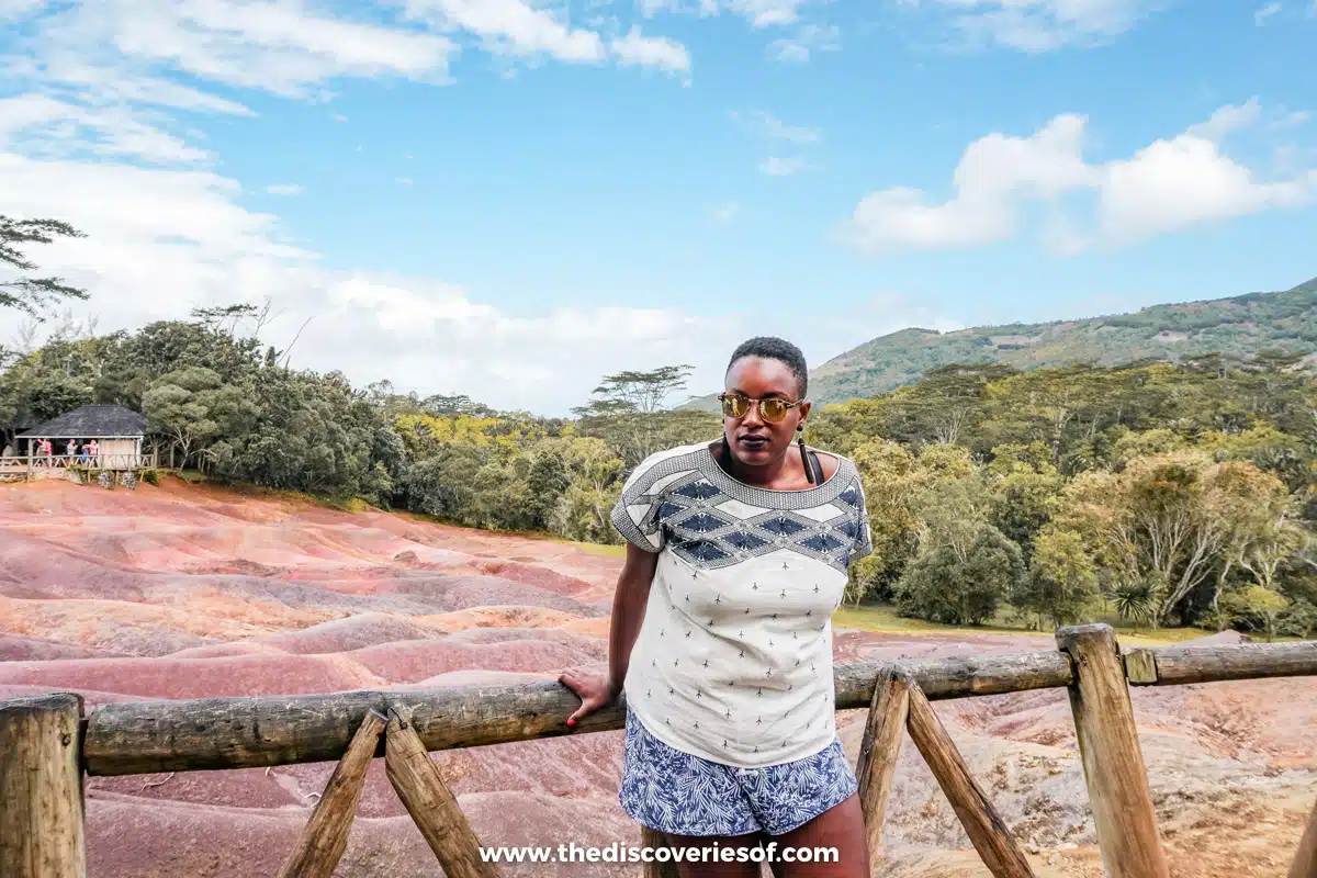 Me at the Seven Coloured Earth in Chamarel
