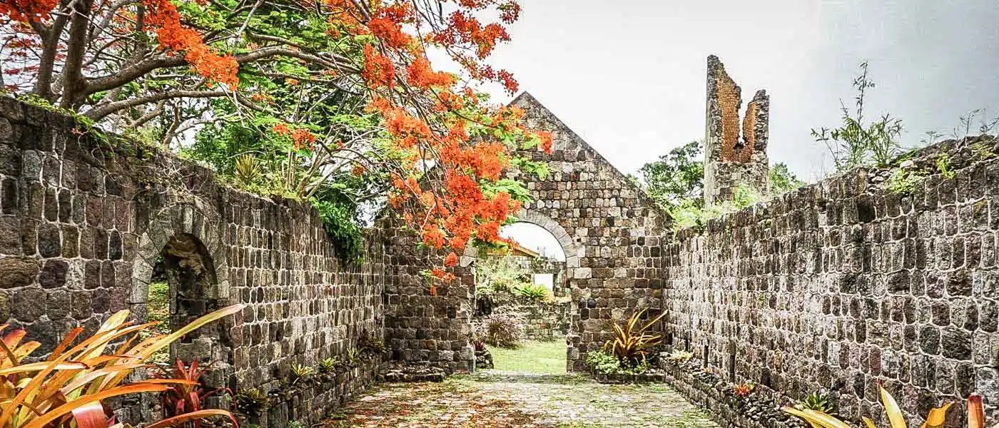 Nevis Heritage Village - Remains of old sugar cane estate