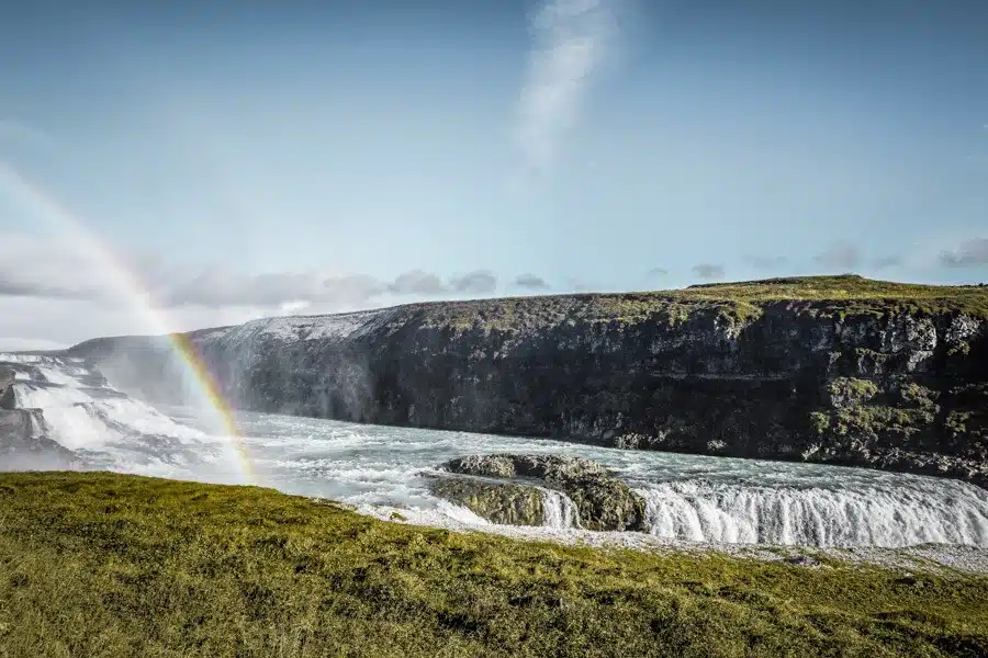 Gullfoss Waterfall. 18 incredible waterfalls in Iceland you need to see! Iceland is packed with beautiful places but their waterfalls are really something special. Skogafoss, Gullfoss and more - these places need to be seen to be believed. #beautifulplaces #nature #iceland