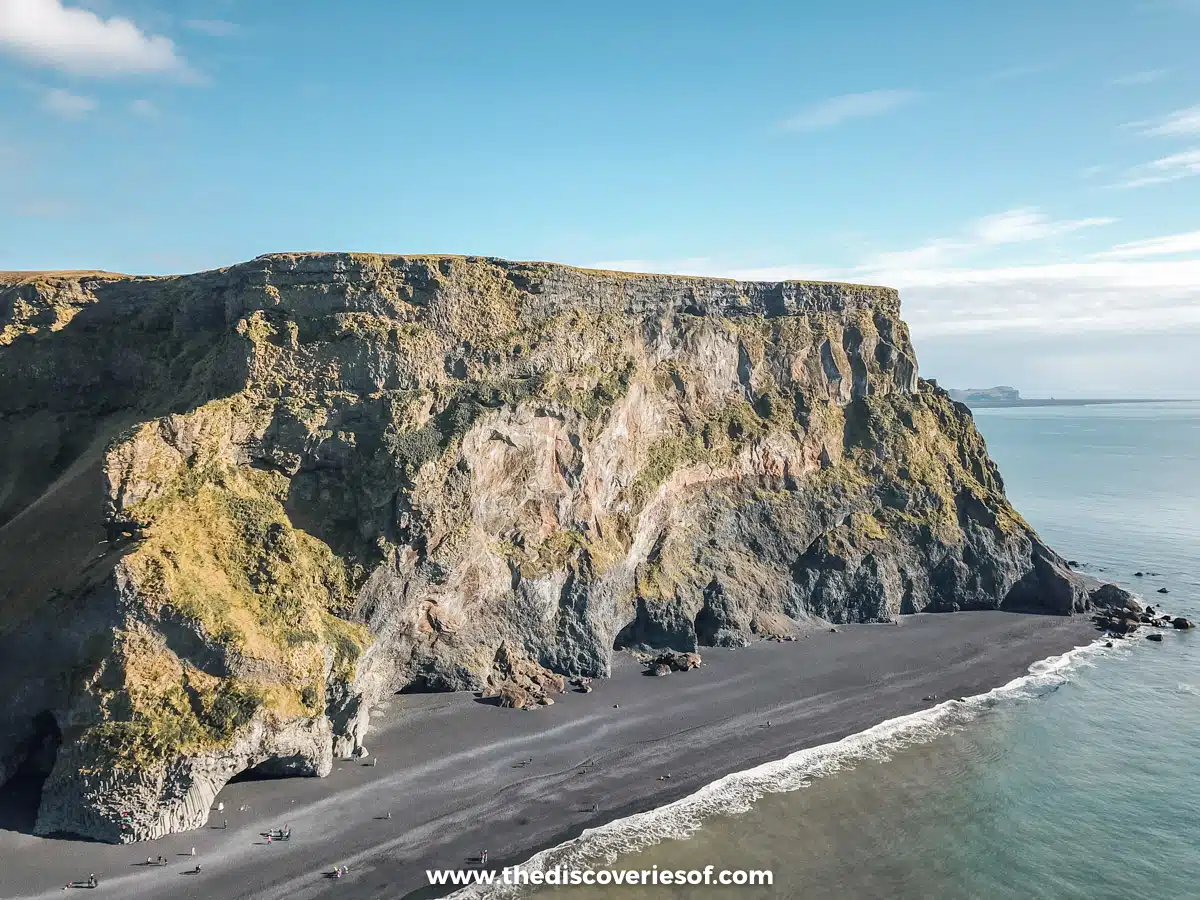 Aerial view of the cliffs