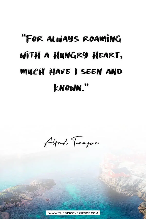 Always Roaming - Tennyson Travel Quote