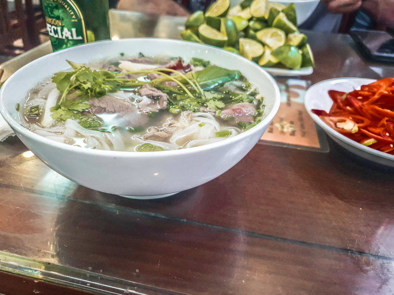 Pho at Pho 10 Hanoi