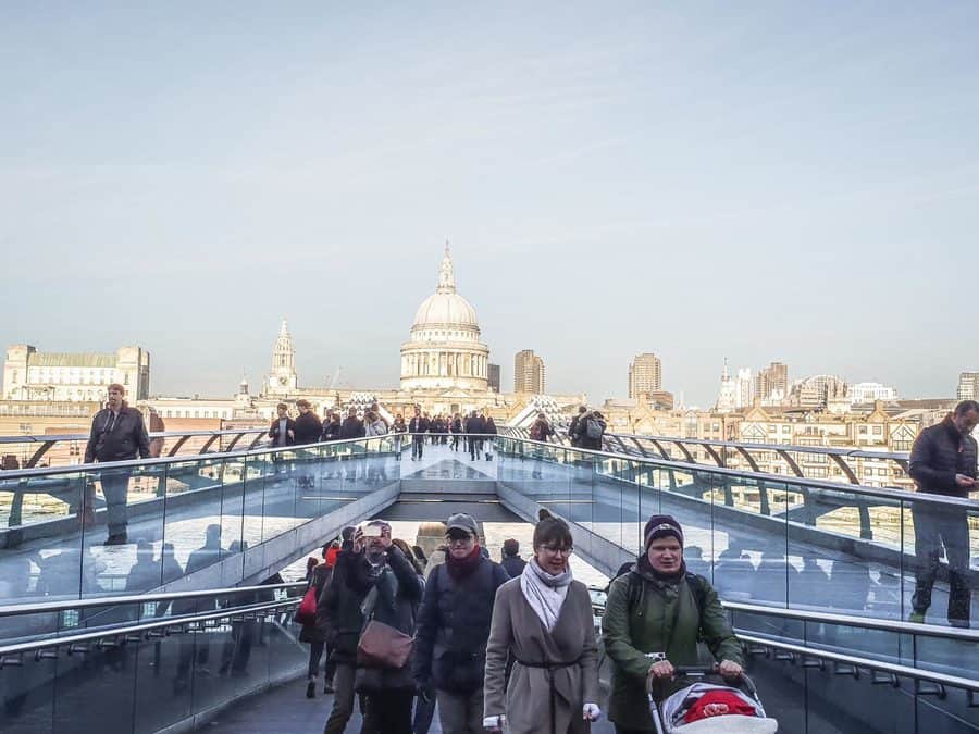 Views from the Millennium Bridge
