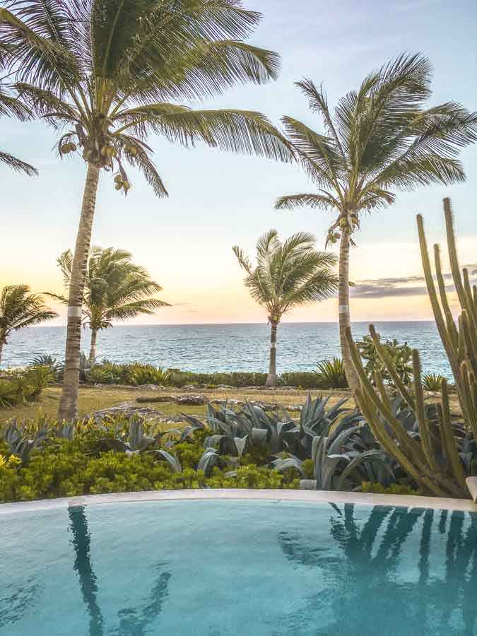The view from private pool villa at The Crane