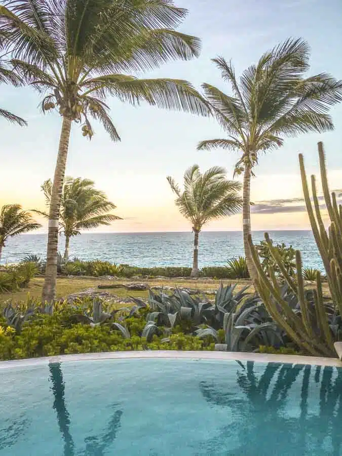 The view from private pool villa at The Crane 