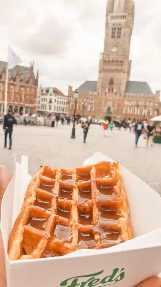 Belgian waffles in Bruges