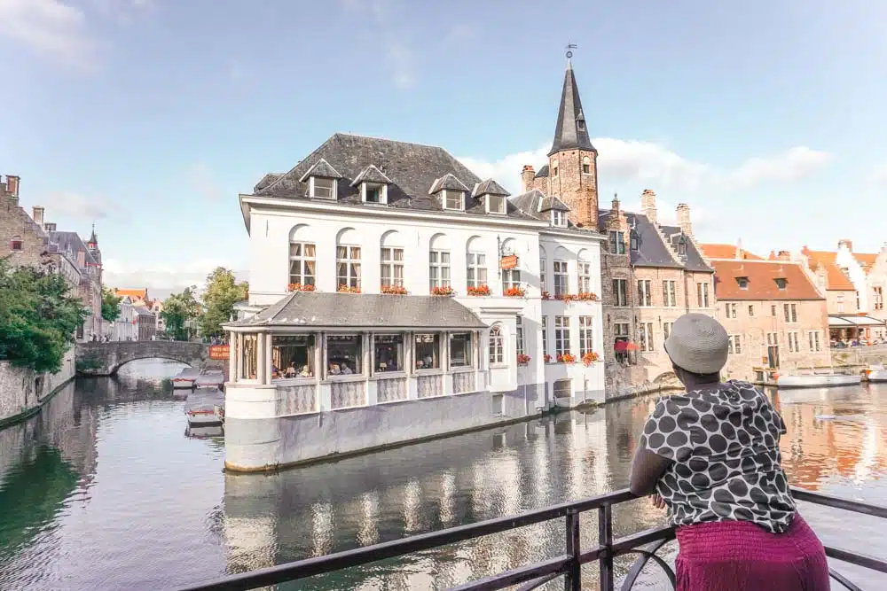 Enjoying views of the Bruges Canals