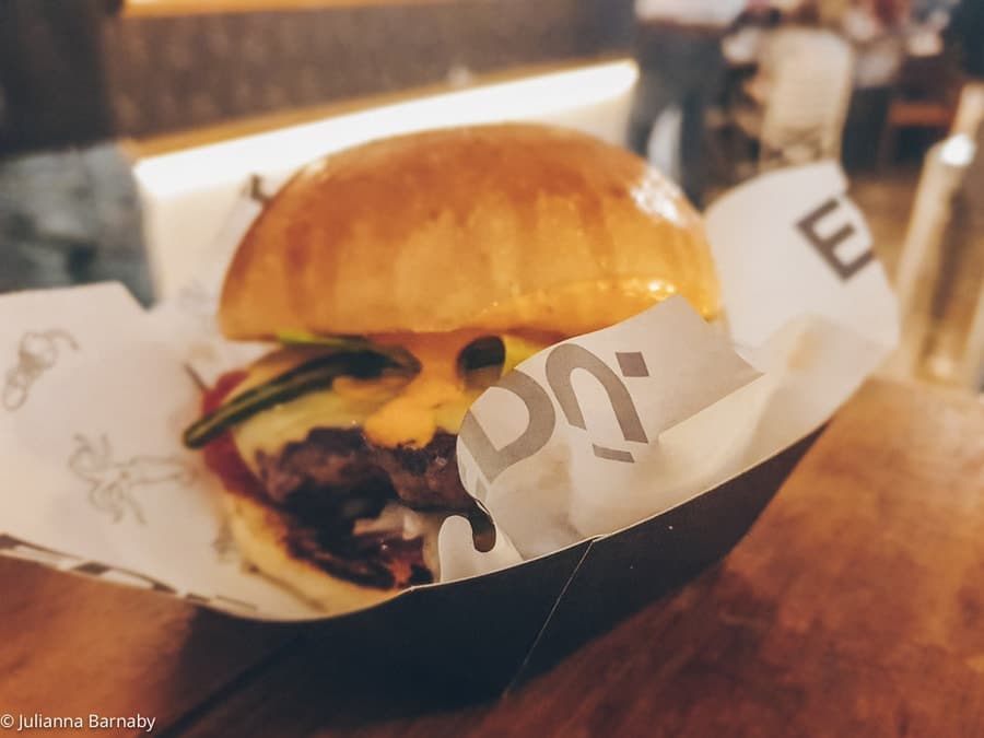 Burger from Edu at Flat Iron Square