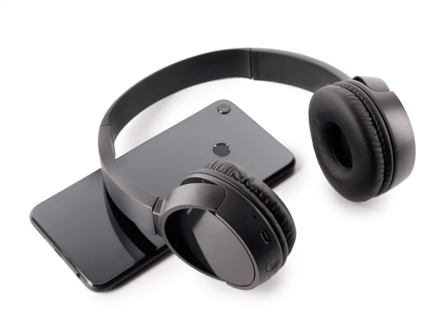 Gadgets Wireless Headphone and Smartphone